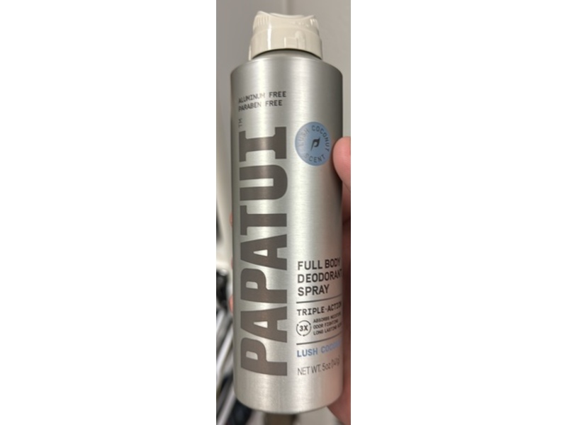 Papatui Full Body Deodorant Spray, Lush Coconut, 5 oz/141g