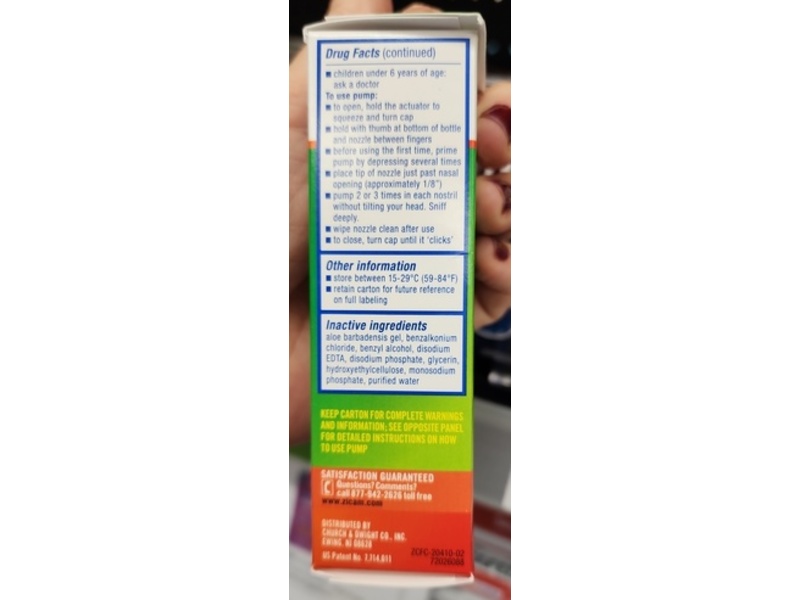 Zicam Extreme Congestion Relief No-Drip Liquid Nasal Spray, Soothing Aloe Vera, 0.50 fl oz/15 mL