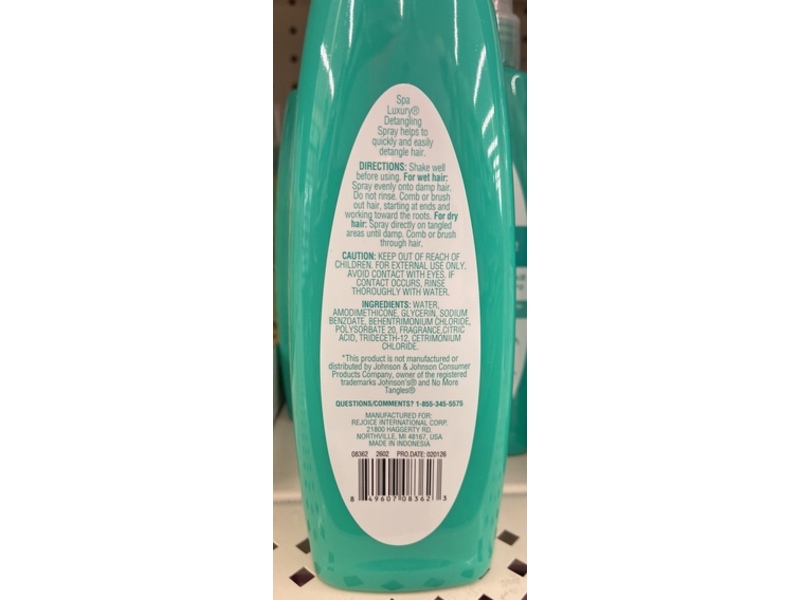 Spa Luxury Tear-Free Detangler Spray, 8 fl oz/236 mL