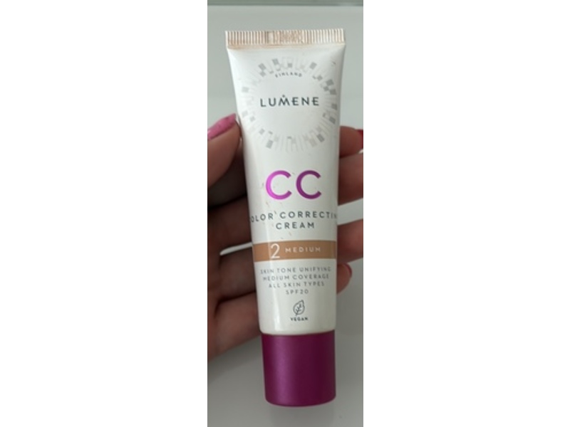 Lumene CC Color Correcting Cream, 2 Medium, 1 fl oz/30 mL