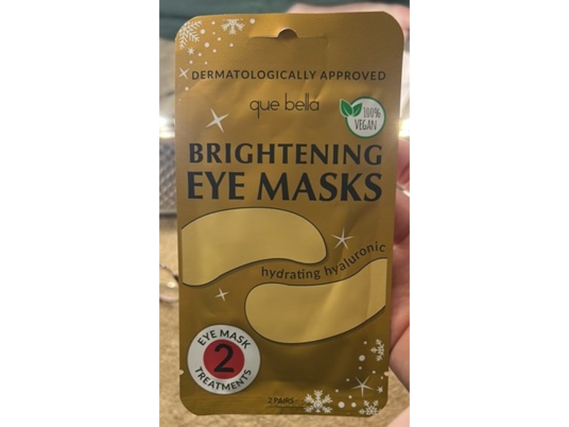 Que Bella Brightening Eye Masks, 2 Pairs