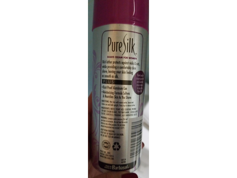 Pure Silk Rich & Luxurious Shave Cream, Raspberry Mist, 5 oz/142 g, Pack Of 3