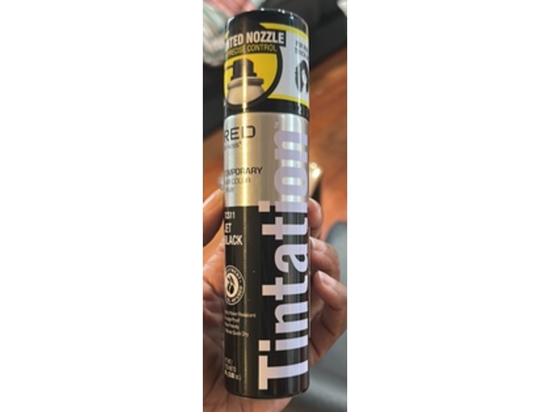 Red By Kiss Tintation Temporary Hair Color Spray, Jet Black, 2.82 oz/80 g