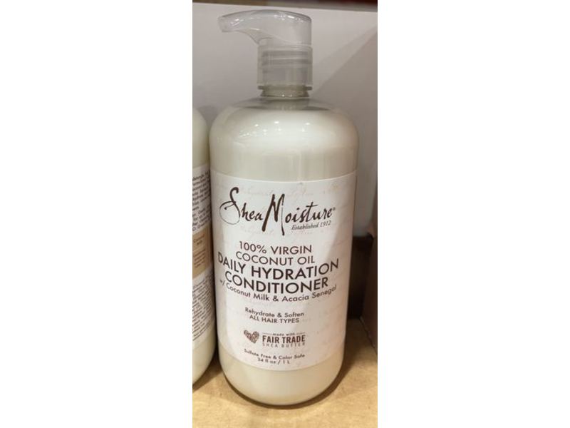 SheaMoisture Daily Hydration Conditioner, Coconut Milk & Acacia Senegal, 34 fl oz/1 L