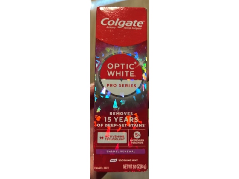 Colgate Optic White Pro Series Enamel Renewal Toothpaste, Mint, 3 oz/85 g