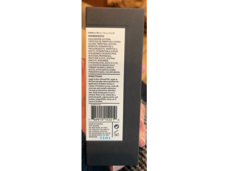 NIOD Copper Amino Isolate Serum 2:1, 1 fl oz/30 mL