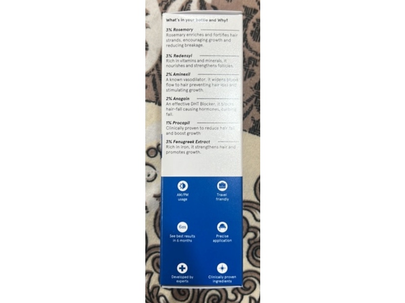 Be Bodywise Hair Growth Serum Roll-On, 25 mL Ingredients ...