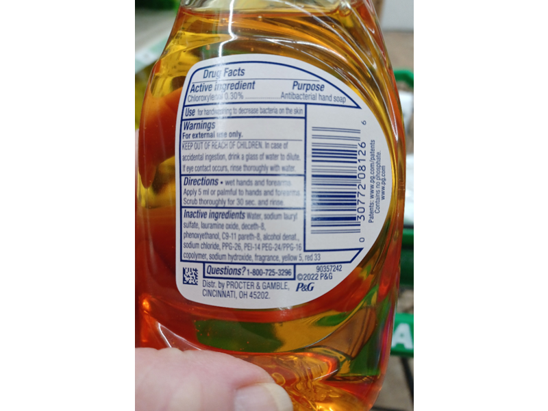 Dawn Antibacterial Dishwashing Liquid Hand Soap, Orange Scent, 7.5 fl oz/221 mL