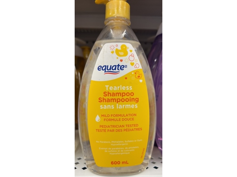 Equate Tearless Shampoo, 600 mL