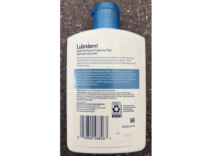 Lubriderm Daily Moisture Lotion, Normal to Dry Skin, 6 fl oz|177 mL