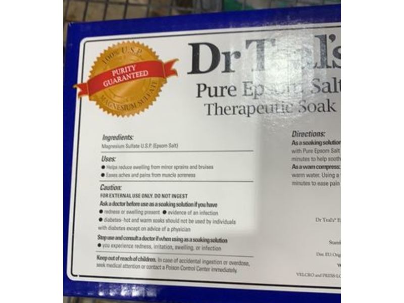Dr Teal's Pure Epsom Salt, Therapeutic Soak, 12 lbs
