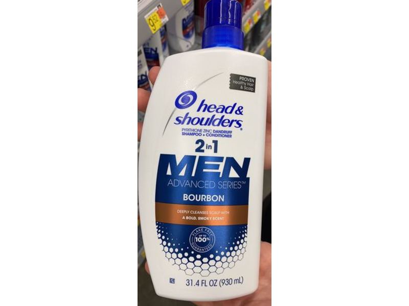 Head & Shoulders Bourbon 2-In-1 Shampoo + Conditioner, Men Advanced Series, 31.4 fl oz/930 mL