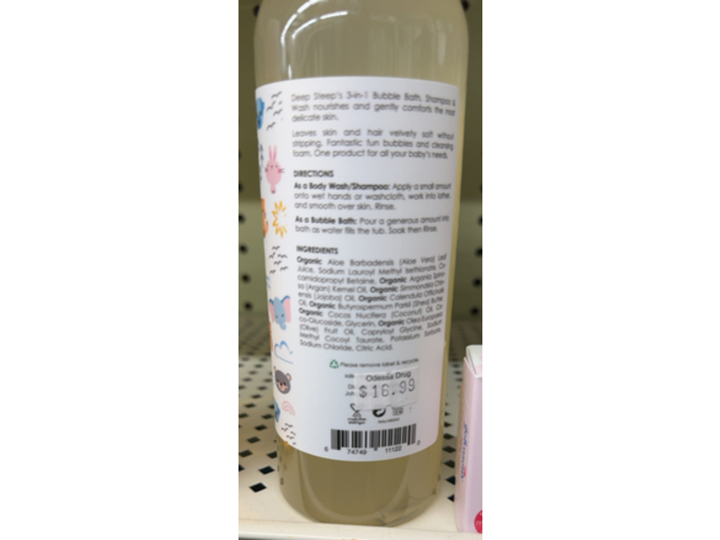 Deep Steep 3 In 1 Bubble Bath Shampoo & Wash, 15 fl oz/445 mL