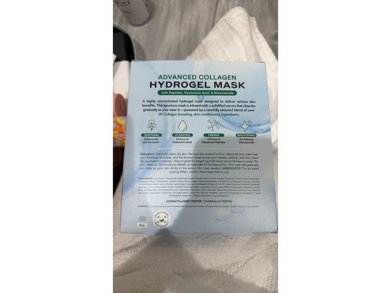 Mario Badescu Skin Care Hydrogel Facial Mask, 3 Count