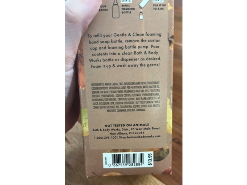 Bath & Body Works Gentle & Clean Foaming Hand Soap Refill, Leaves, 32 fl oz/946 mL