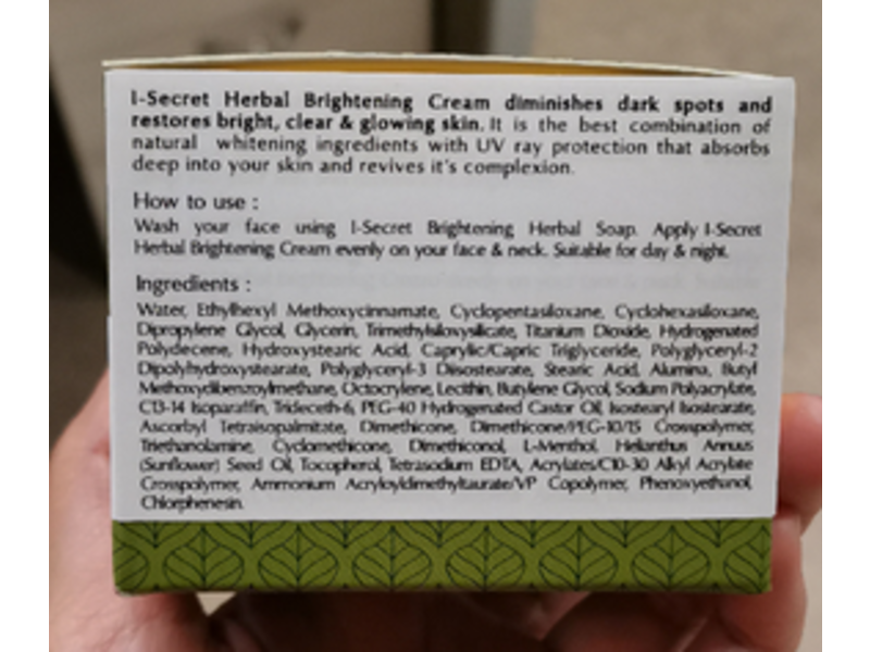 Secret Herbal Brightening Cream, Glowing & Moisturishing