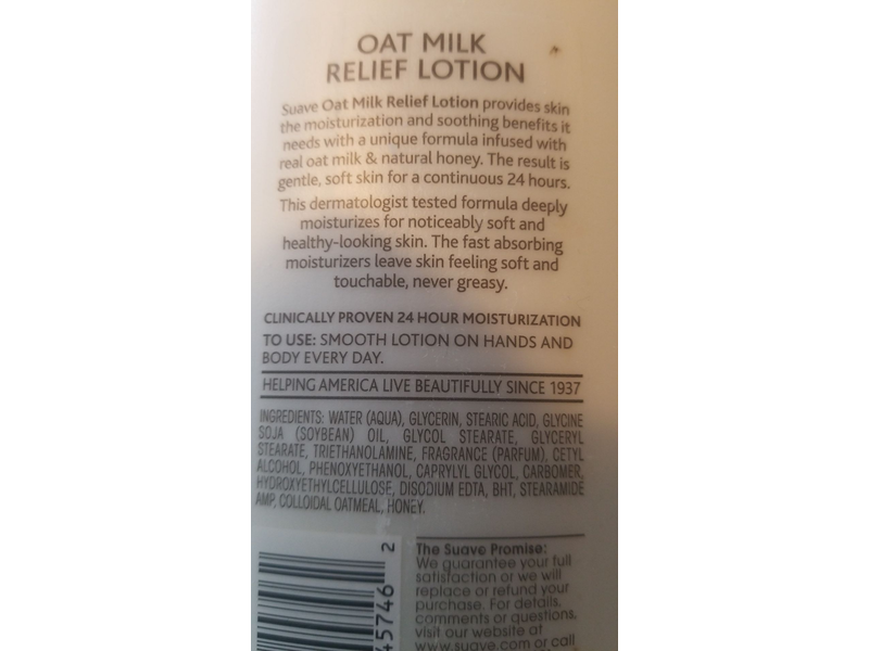 Suave Oat Milk Relief Lotion, 32 fl oz / 946 mL