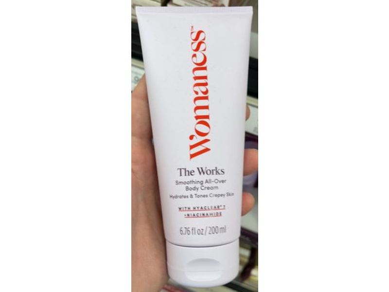 Womaness The Works Smoothing All-Over Body Cream, Hyaclear 7 + Niacinamide, 6.76 fl oz/200 mL