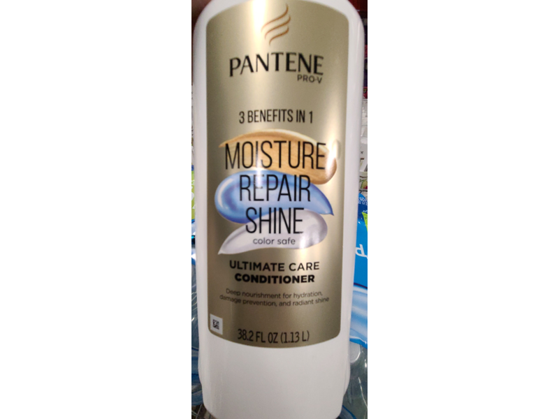 Pantene Pro-V Moisture Repair Shine Ultimate Care Conditioner, Color Safe, 38.2 fl oz/1.13 L
