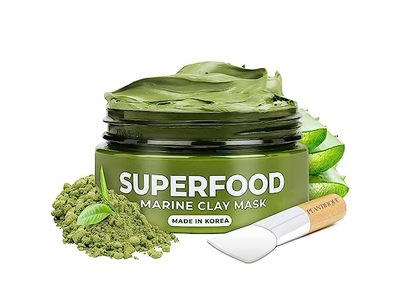 Plantifique Superfood Clay Mask, Avocado & Green Tea, 3.4 fl oz/100 mL