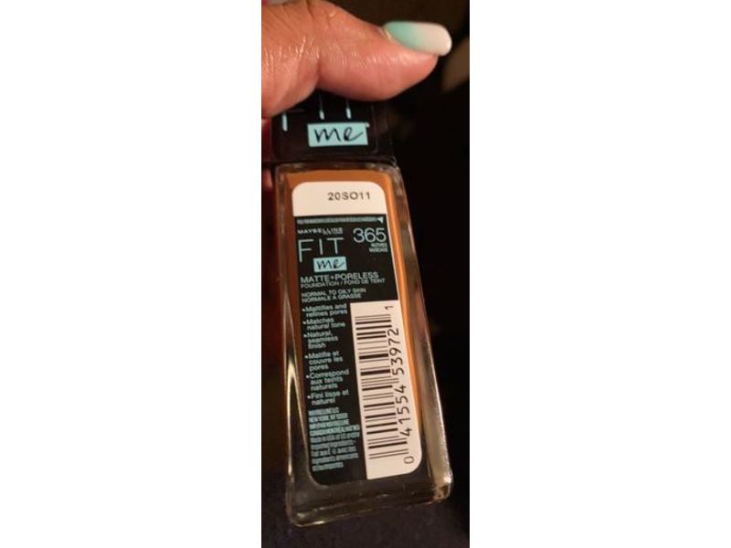 Maybelline New York Fit Me Foundation, Nutmeg, 1 fl oz/30 mL