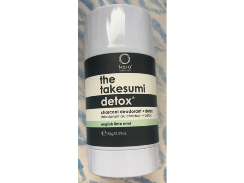 Kaia Naturals The Takesumi Detox Charcoal Deodorant + Detox, English Lime Mint, 2.29 oz/65 g