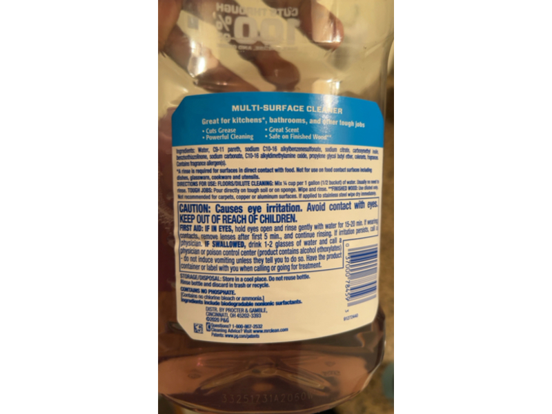 Mr. Clean Multi-Surface Cleaner, Gain Moonlight Breeze, 45 fl oz/1.33 L