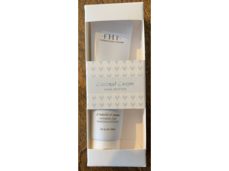 FarmHouse Fresh Shea Butter Hand Cream, Coconut Cream, 2 fl oz/56 mL