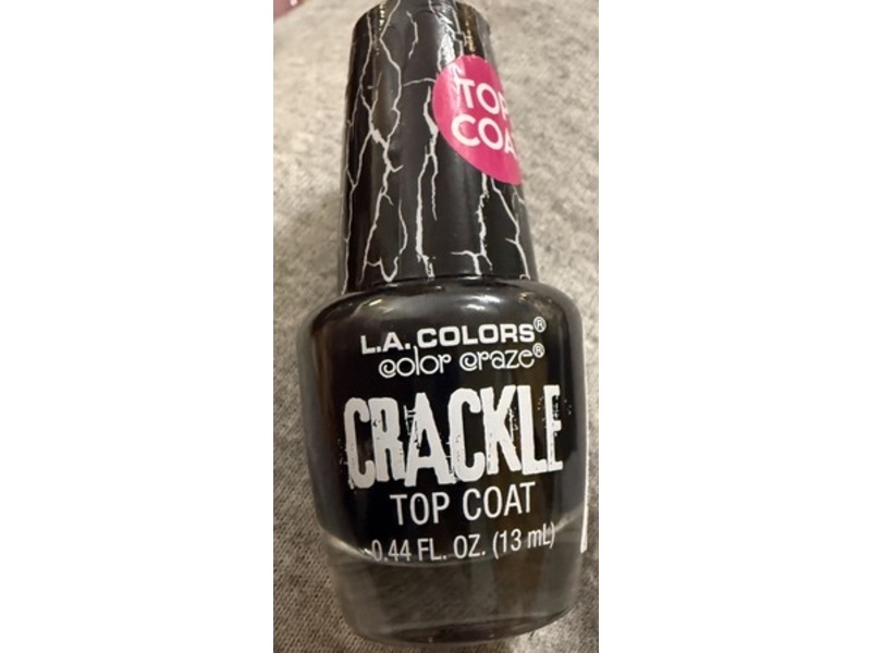 L.A. Colors Color Craze Top Coat, Black Crackle, 0.44 fl oz/13 mL