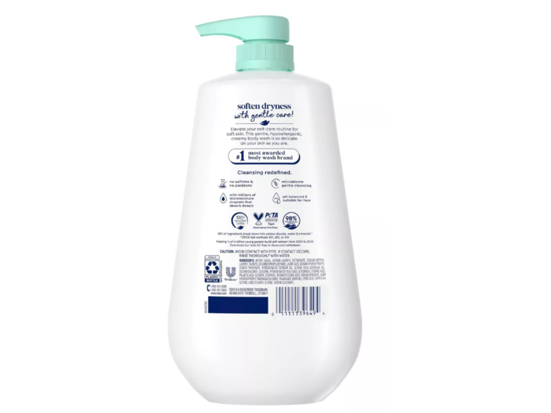 Dove Sensitive Skin Body Wash, 30.6 fl oz/905 mL