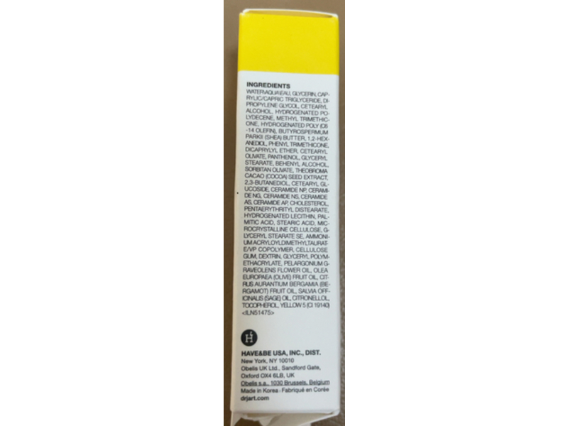 Dr.Jart+ Ceramidin Skin Barrier Moistuizing Cream, 0.23 fl oz/7 mL