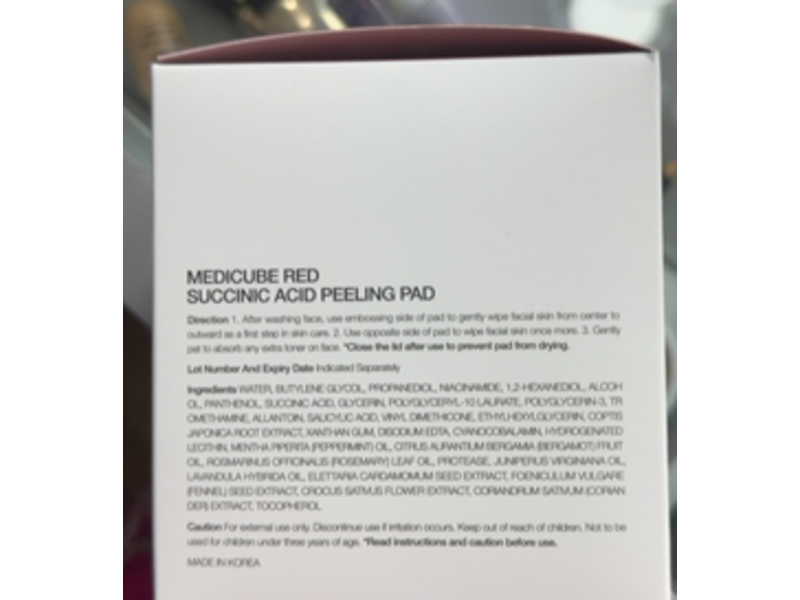 Medicube Peeling Pad, Red Succinic Acid, 5.46 fl oz/155 g