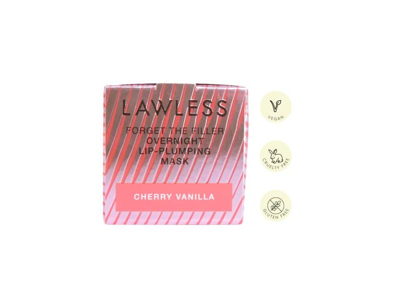 Lawless Forget The Filler Overnight Lip Plumping Mask - Cherry Vanilla - A Sheer Cherry