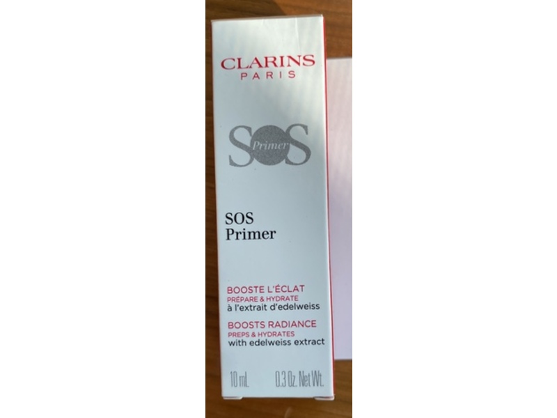 Clarins Paris Boosts Radiance SOS Primer, White, 0.3 oz/10 mL
