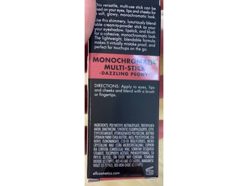 E.l.f Cosmetics Monochromatic Multi-Stick, Dazzling Peony, 0.155 oz/ 4.4 g