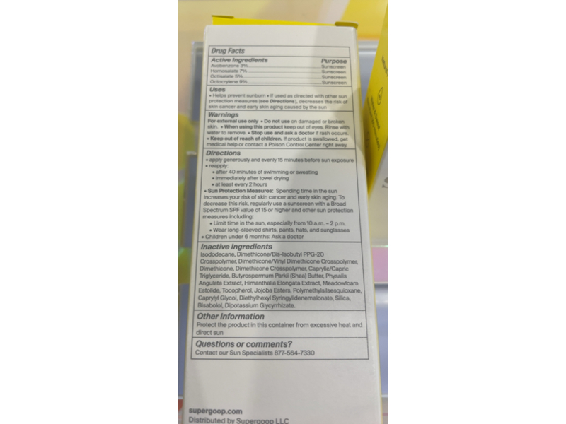 Supergoop! Unseen Sunsreen, SPF 50 PA +++, 1.7 fl oz/50 mL