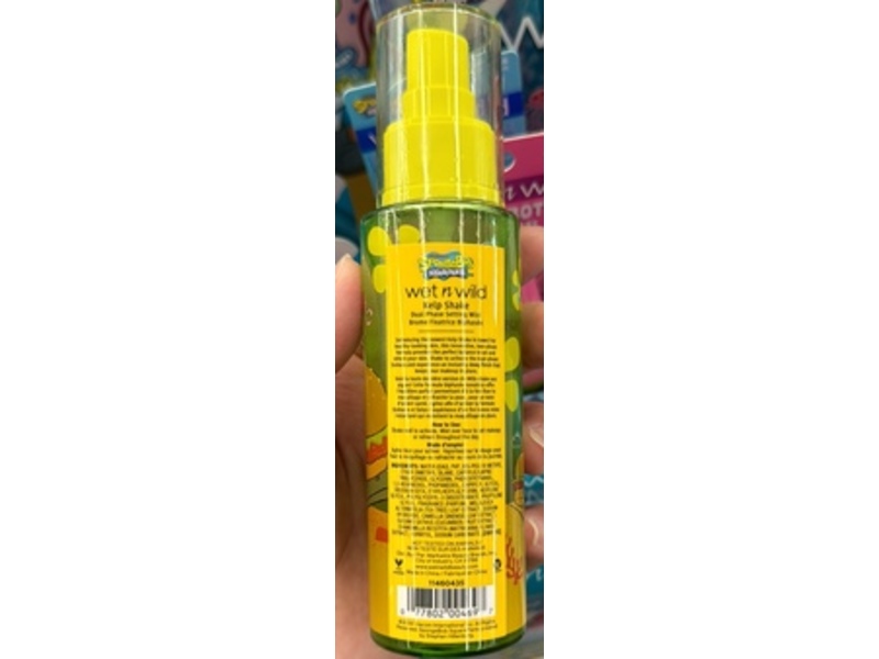 Wet n Wild SpongeBob SquarePants Kelp Shake Dual Phase Setting Mist, 3.38 fl oz/100 mL