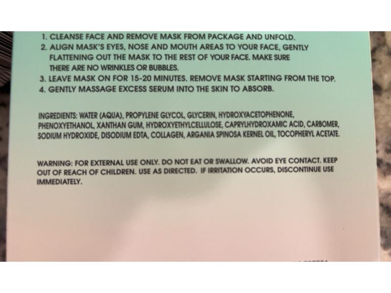 Lacura Rejuvenating Facial Sheet Mask, Argan Oil & Vitamin E Oil, 5.1 fl oz/150 mL, 6 Count