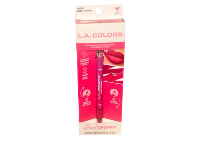 L.A. Colors Dual LipLiner, C69187 Sweet Fusion, 0.13 oz/3.8 g