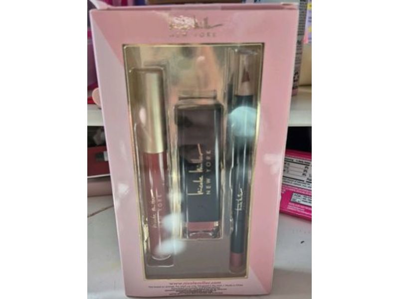 Nicole Miller Juicy Lips Stick Set, Rosy Mauve, Set Of 3