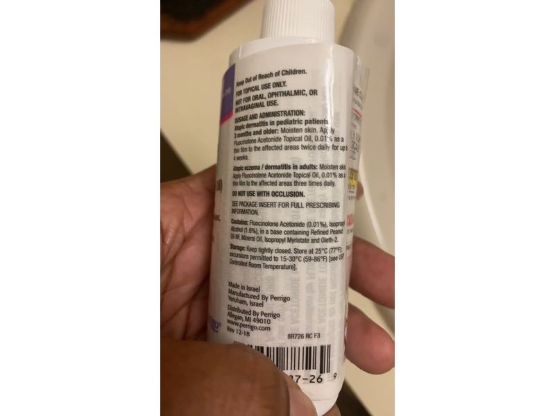 Fluocinolone Acetonide Topical Oil 0.01% (Body Oil), 4 fl oz/118.28 mL Perrigo (RX)