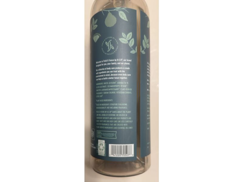 Field & Future Body Wash, Bergamot & Mint, 24 fl oz/709 mL