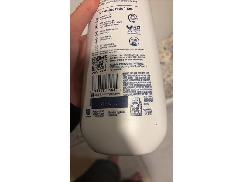 Dove Gentle Exfoliate Body Wash, Sea Minerals, 23 fl oz