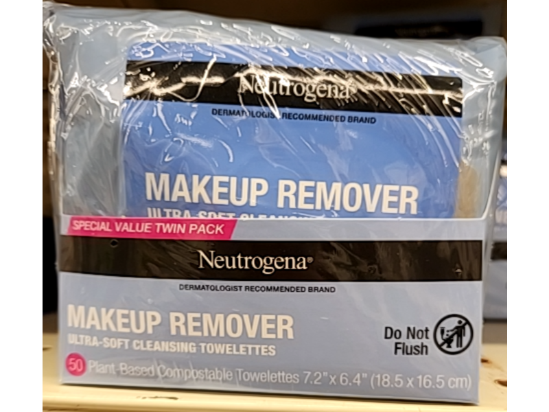 Neutrogena Makeup Remover, 50 Counts, Pack Of 2