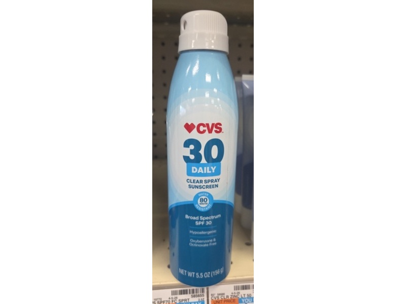 CVS Clear Daily Sunscreen Spray, SPF 30, 5.5 oz/156 g