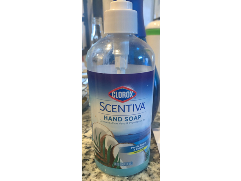 Clorox Scentiva Hand Soap, Pacific Breeze & Coconut, 14 fl oz/414 mL