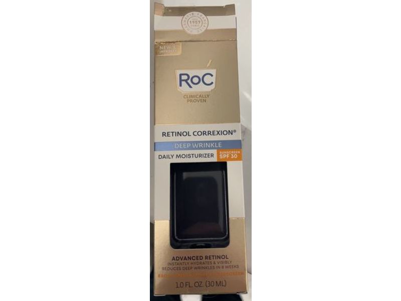 RoC Retinol Correxion Daily Moisturizer, Deep Wrinkle, SPF 30, 1.0 fl oz/30 mL