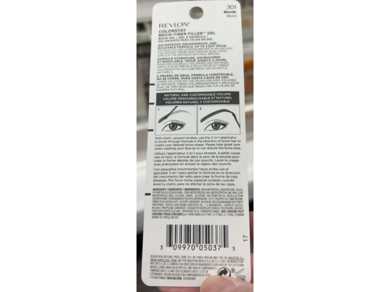 Revlon Colorstay Brow Fiber Filler, Blonde 301, 0.23 fl oz