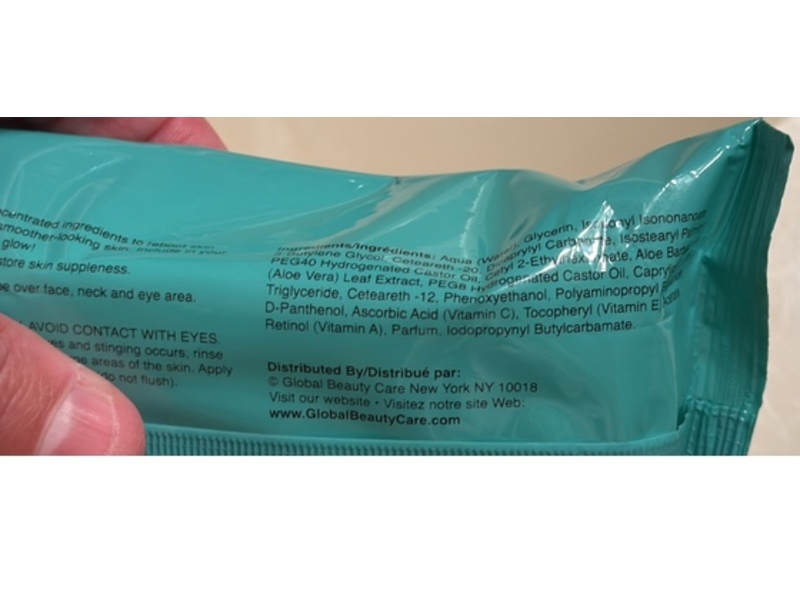 Global Beauty Care MakeUp Cleansing Wipes, Aloe Vera Extract, 30 Count