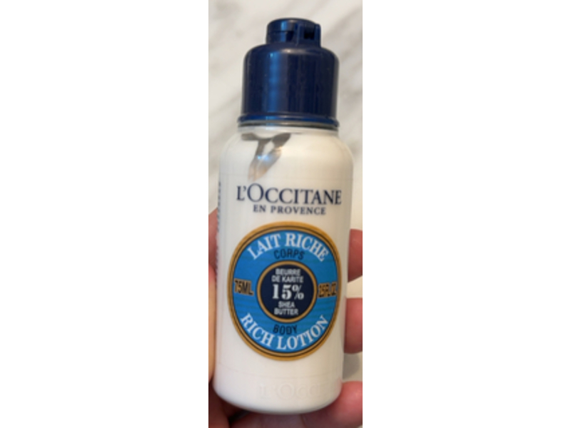L'Occitane En Provence Body Rich Lotion, Shea Butter, 2.5 fl oz/75 mL